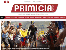 Tablet Screenshot of primiciadiario.com